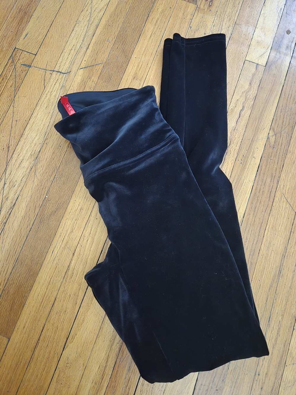 SPANX Black Velvet Slim Leggings